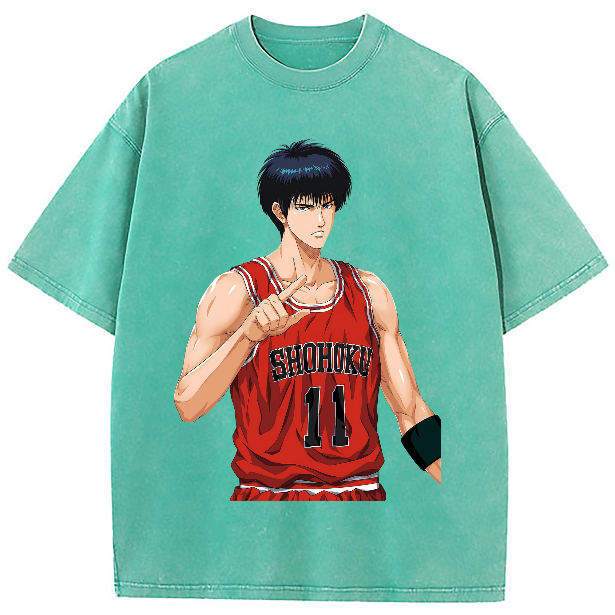 （画像用） SLAM DUNK／スラムダンク 綿100% ヴィンテージ風 半袖Tシャツ（フロントプリント）
